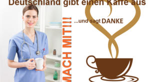 Deutschland gibt einen Kaffee aus